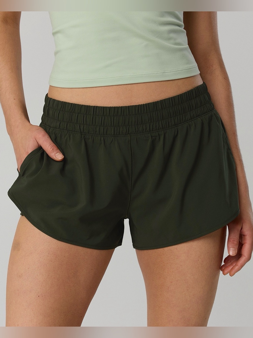 NWT OFFLINE by Aerie 2” Hot Stuff Shorts | Olive Green | S & M